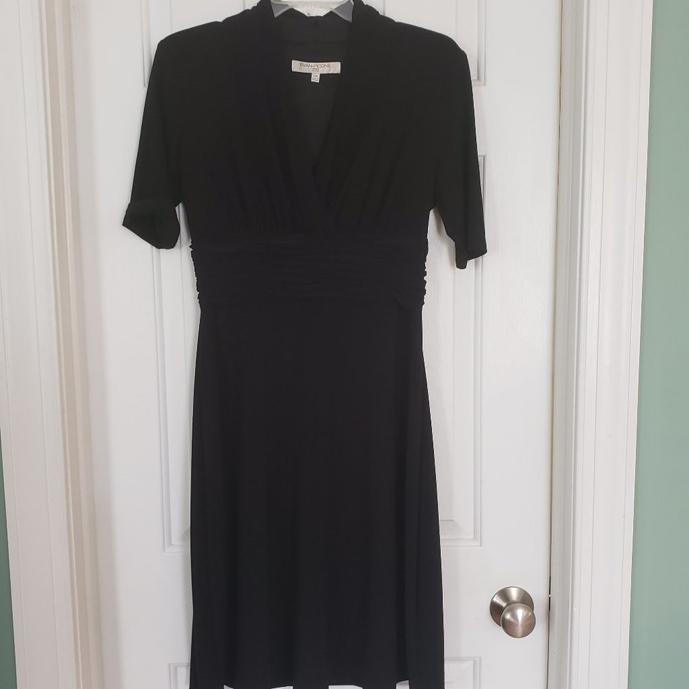 EVAN-PICONE BLACK DRESS SIZE 10 PETITE WOMAN